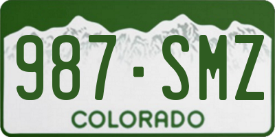 CO license plate 987SMZ