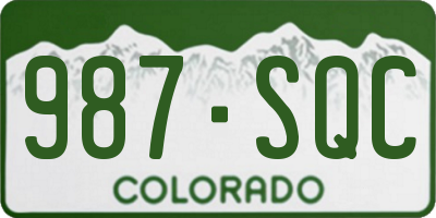 CO license plate 987SQC