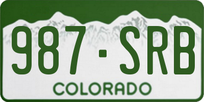 CO license plate 987SRB