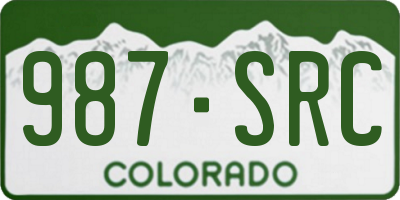 CO license plate 987SRC
