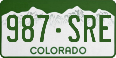 CO license plate 987SRE