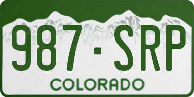 CO license plate 987SRP