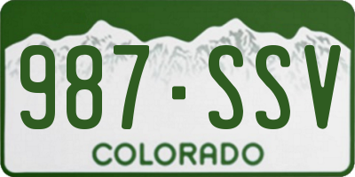 CO license plate 987SSV