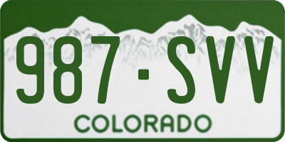 CO license plate 987SVV