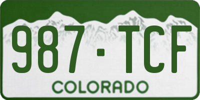 CO license plate 987TCF