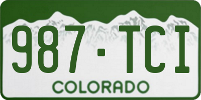 CO license plate 987TCI