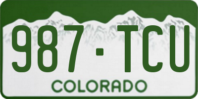CO license plate 987TCU