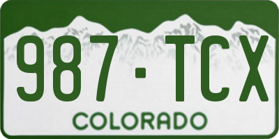 CO license plate 987TCX
