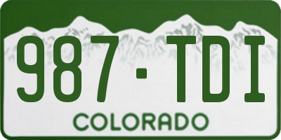 CO license plate 987TDI
