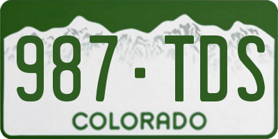 CO license plate 987TDS