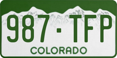 CO license plate 987TFP