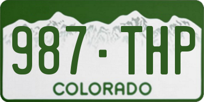 CO license plate 987THP