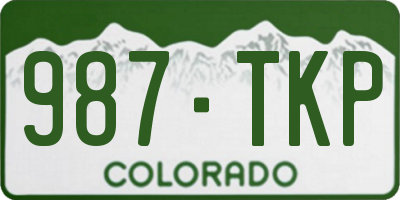 CO license plate 987TKP