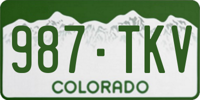 CO license plate 987TKV