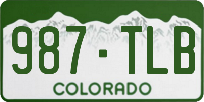 CO license plate 987TLB