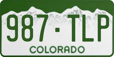 CO license plate 987TLP
