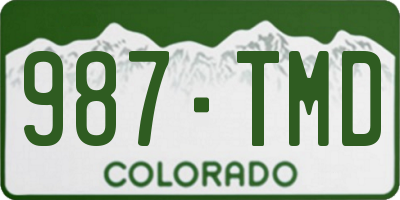 CO license plate 987TMD