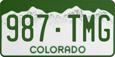 CO license plate 987TMG