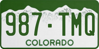 CO license plate 987TMQ