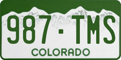 CO license plate 987TMS