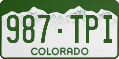 CO license plate 987TPI