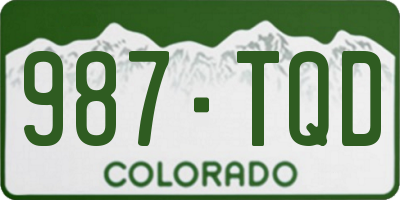 CO license plate 987TQD
