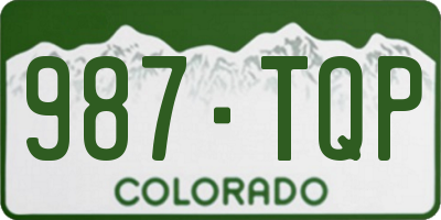 CO license plate 987TQP