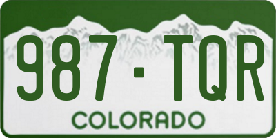 CO license plate 987TQR