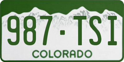 CO license plate 987TSI