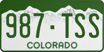 CO license plate 987TSS