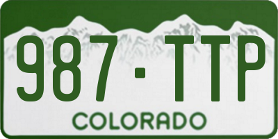 CO license plate 987TTP
