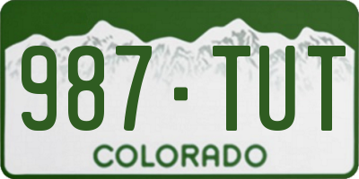 CO license plate 987TUT
