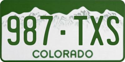 CO license plate 987TXS