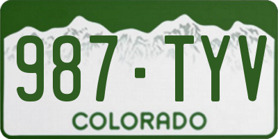 CO license plate 987TYV
