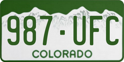 CO license plate 987UFC