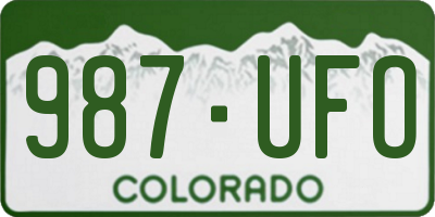CO license plate 987UFO