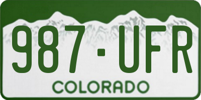 CO license plate 987UFR
