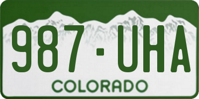 CO license plate 987UHA