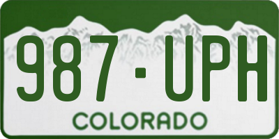 CO license plate 987UPH