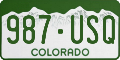 CO license plate 987USQ