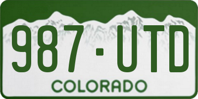 CO license plate 987UTD