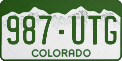 CO license plate 987UTG