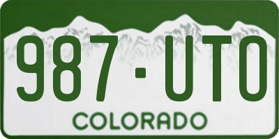 CO license plate 987UTO
