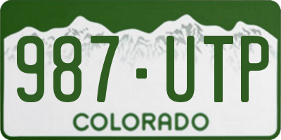 CO license plate 987UTP