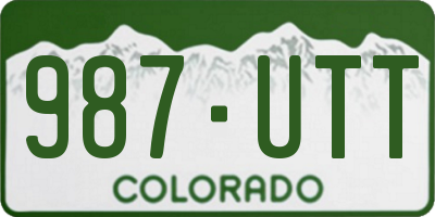CO license plate 987UTT