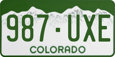 CO license plate 987UXE