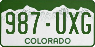 CO license plate 987UXG