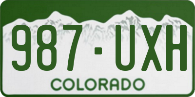CO license plate 987UXH