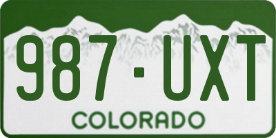 CO license plate 987UXT
