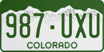 CO license plate 987UXU